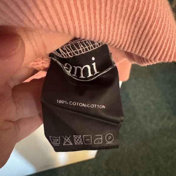 Ami Pink Hoodie with Red Heart Patch - Picture 7 of 11